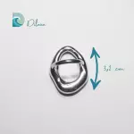 Anillo Acero Abstracto Plateado