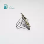 Anillo Flor Dorada con Perla