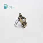 Anillo Flor Dorada con Perla