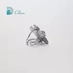 Anillo Flor Dorada con Perla