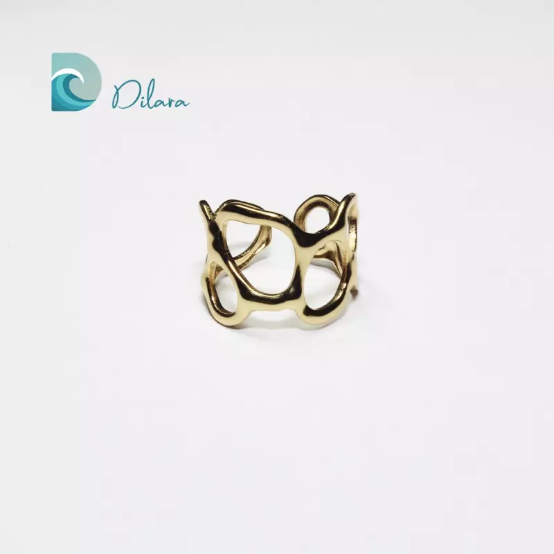 Anillo Dorado Abstracto ajustable