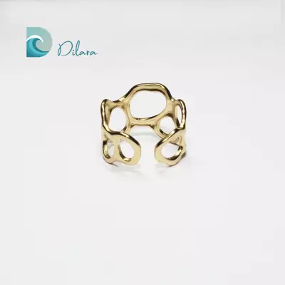 Anillo Dorado Abstracto ajustable