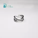 Anillo Cruzado con Brillo Infinito