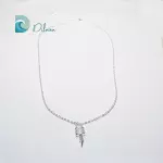 Colgante Candado Plateado con Brillantes