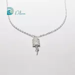 Colgante Candado Plateado con Brillantes