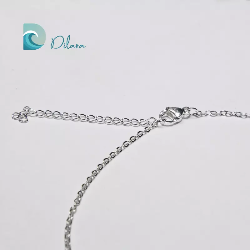 Colgante Candado Plateado con Brillantes