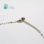 Collar Dorado con Colgante de Corazones Turquesa