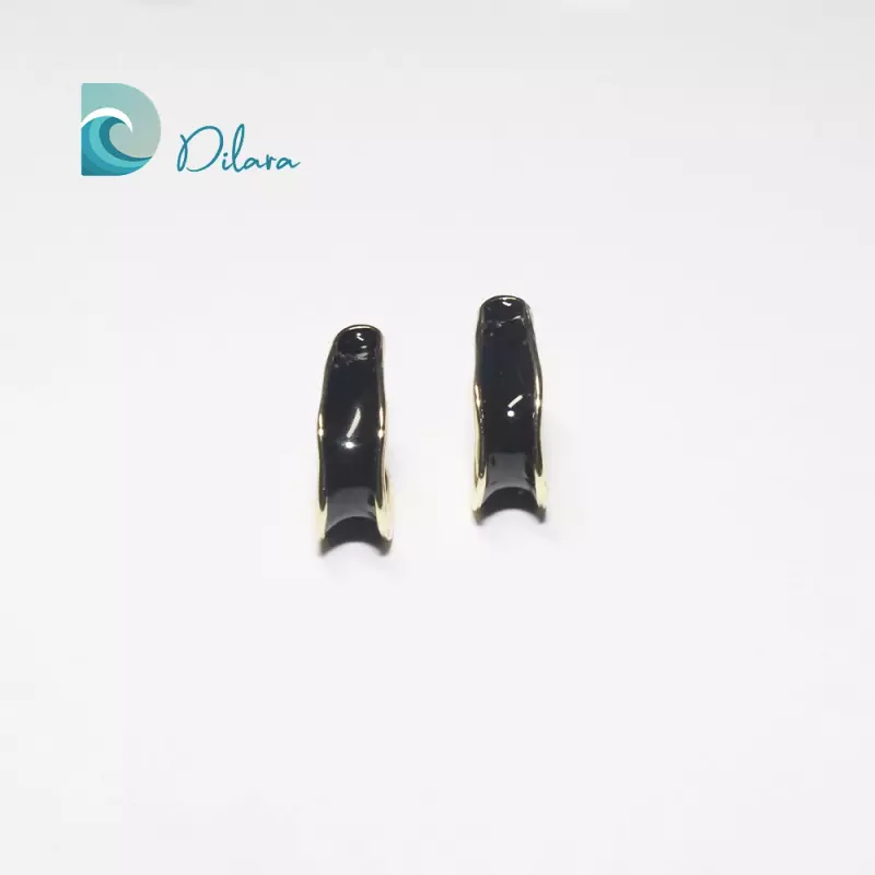 Pendientes Dorado & Negro