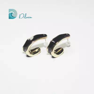 Pendientes Dorado & Negro