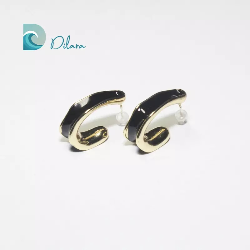 Pendientes Dorado & Negro