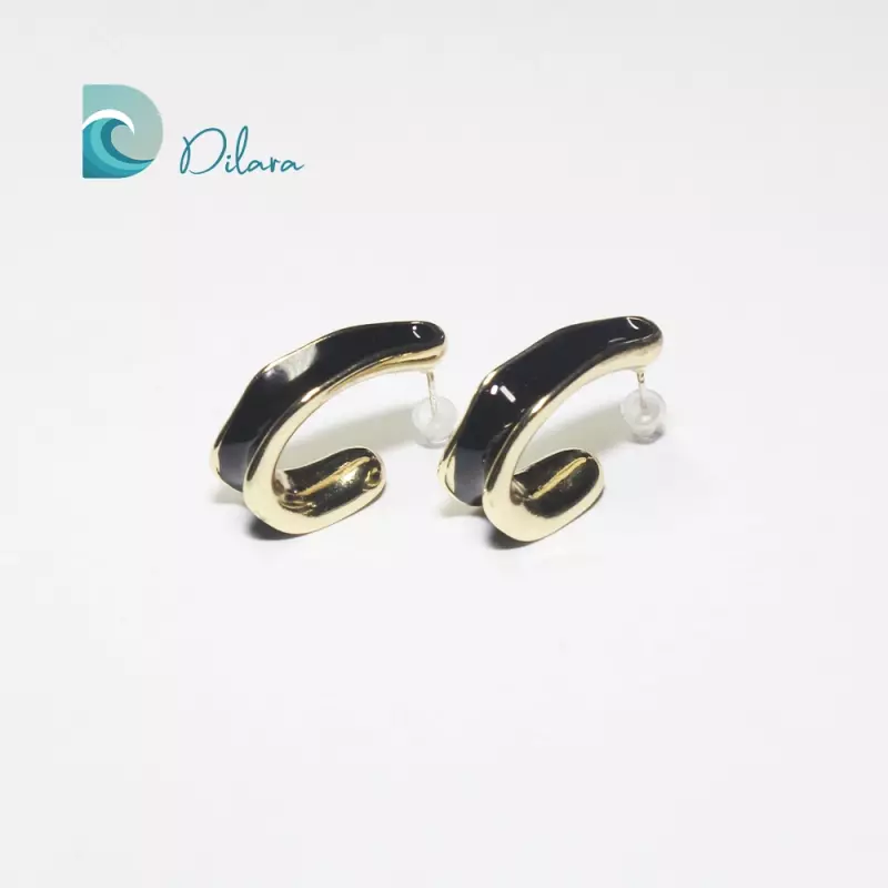 Pendientes Dorado & Negro