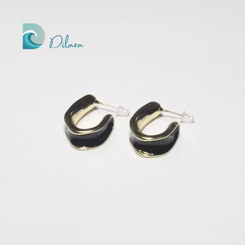 Pendientes Dorado & Negro