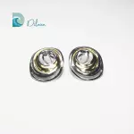 Pendientes Acero Bicolor Ondulados