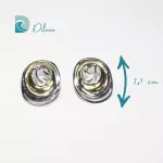 Pendientes Acero Bicolor Ondulados