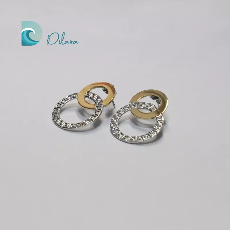 Pendientes Dúo Dorado y Plateado