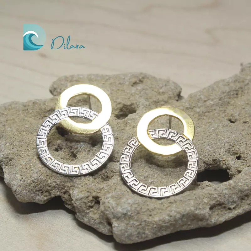 Pendientes Dúo Dorado y Plateado