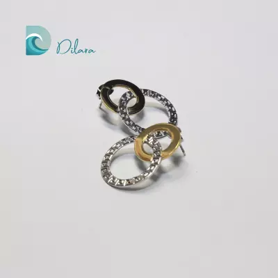 Pendientes Dúo Dorado y Plateado