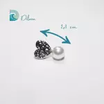 Pendientes Corazón y Perla en Acero