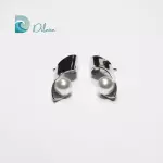 Pendientes Modernos de Acero con Perla