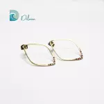 Pendientes Dorados Geométricos con Toque de Color