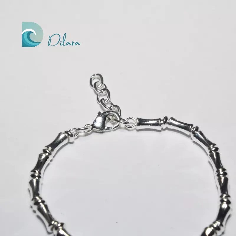 Pulsera de Acero con Dije de Flor