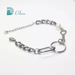 Pulsera de Acero con Perla Equilibrio Perfecto