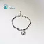 Pulsera de Acero con Dije de Flor
