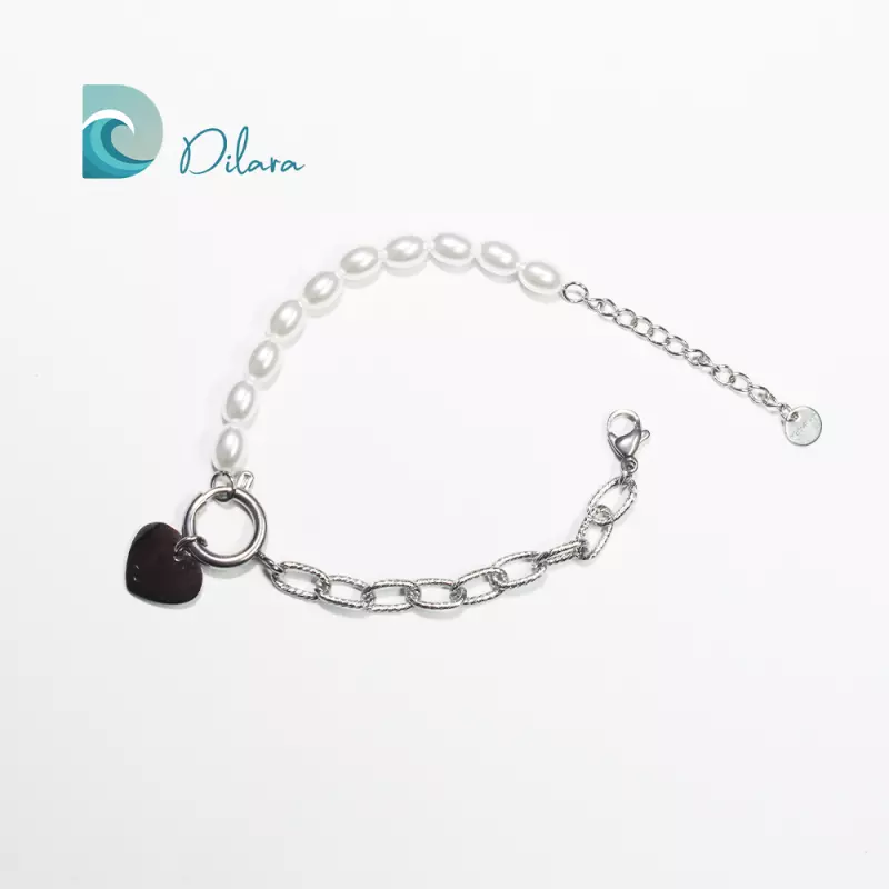 Pulsera Dual Perlas & Cadena
