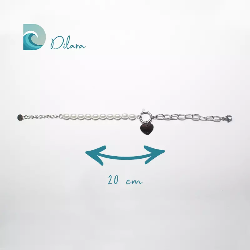 Pulsera Dual Perlas & Cadena
