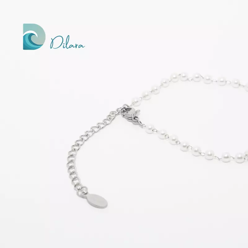 Pulsera Perlada Estrella Plata